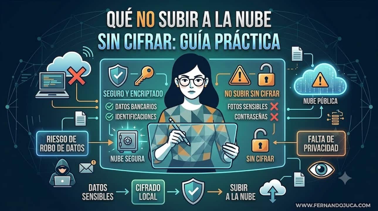 Qué no subir a la nube sin cifrar: guía práctica