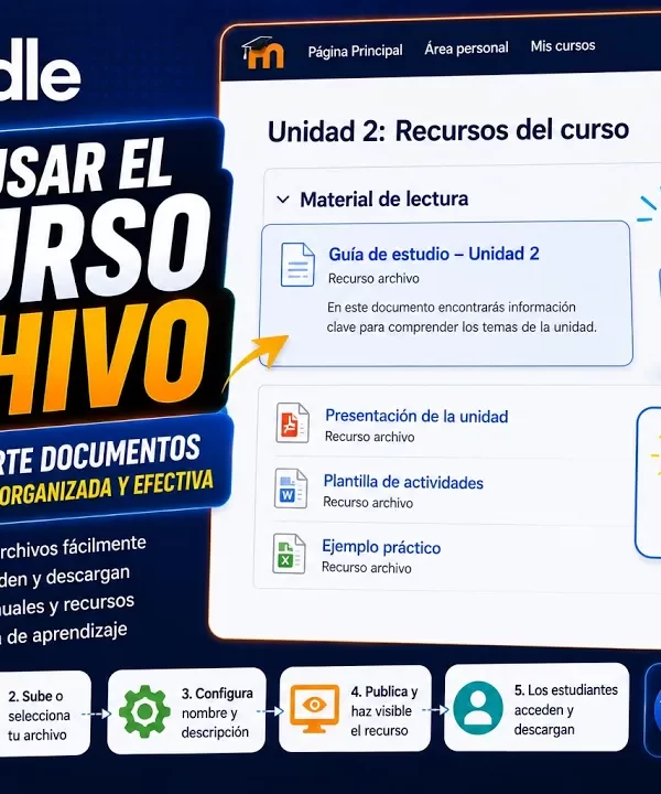Cómo usar el recurso Archivo en Moodle