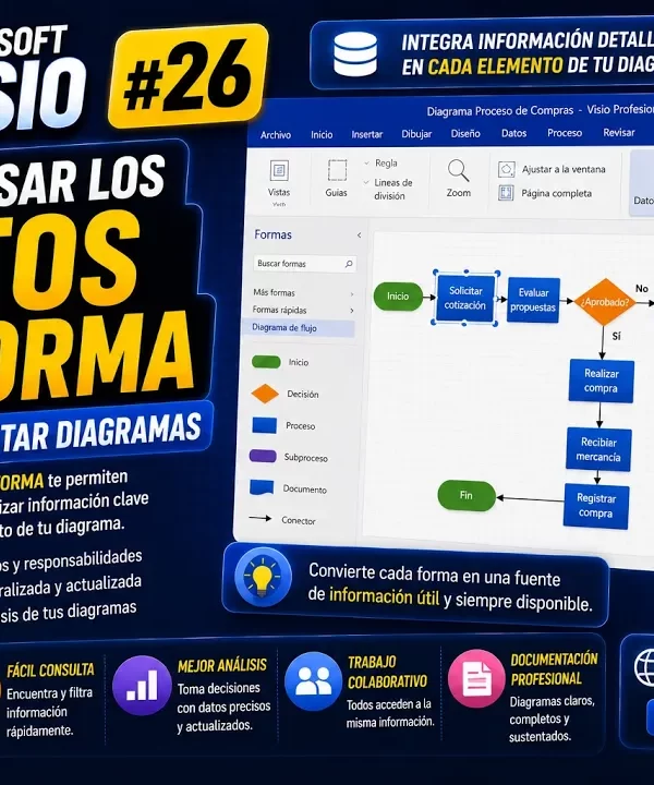 Datos de form en Microsoft Visio para documentar activos | Tema 26