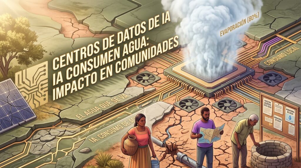 Centros de datos de IA consumen agua: impacto en comunidades