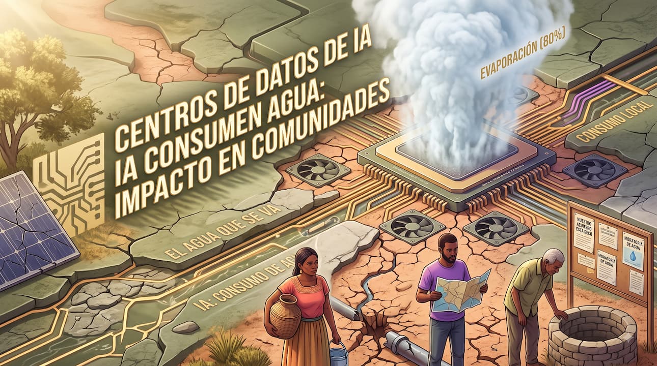 Centros de datos de IA consumen agua: impacto en comunidades