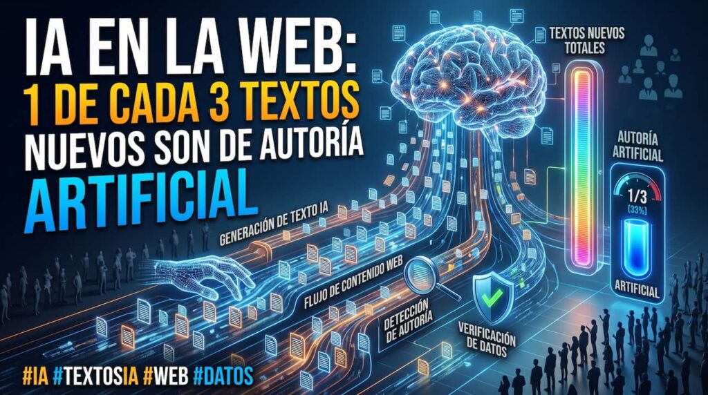 IA en la web: 1 de cada 3 textos nuevos son de autoría artificial