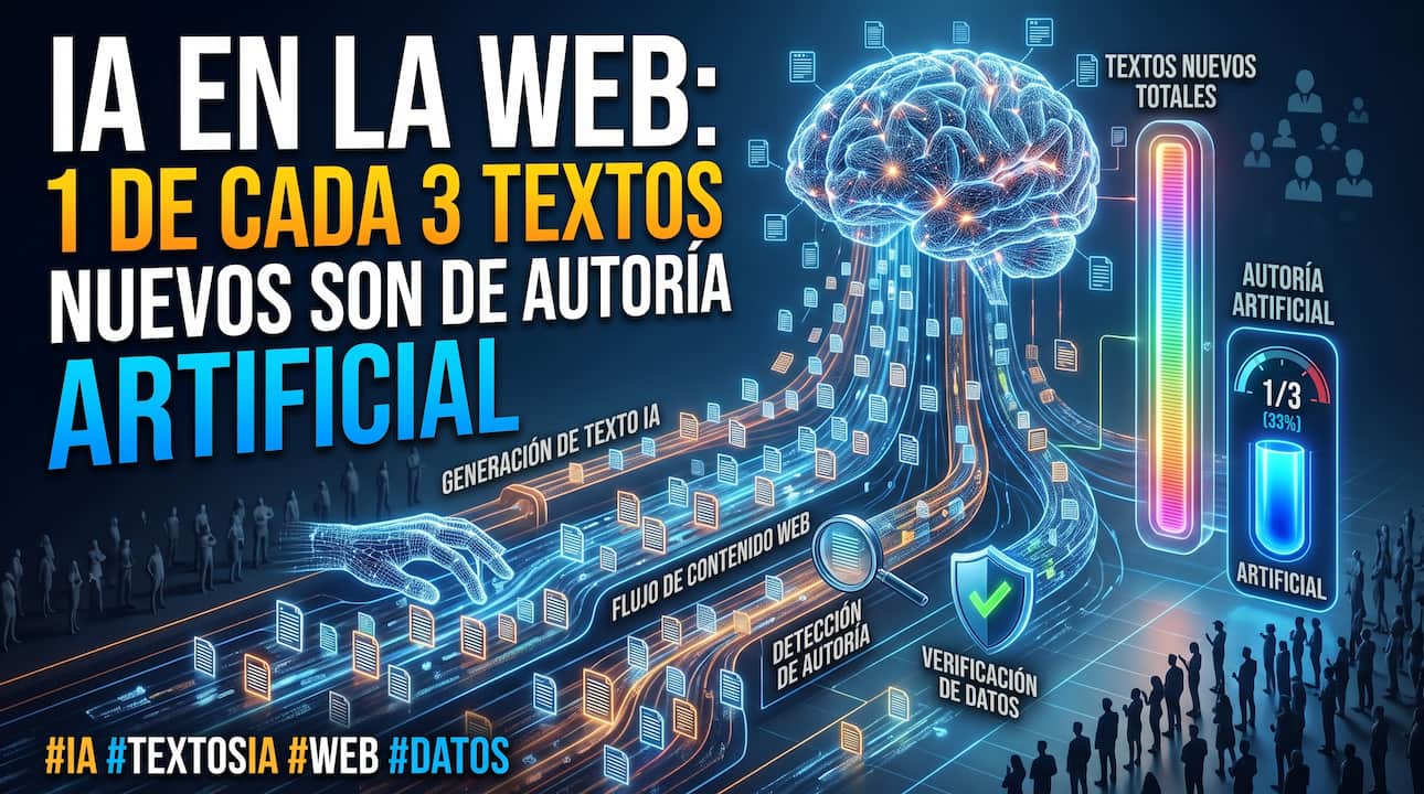 IA en la web: 1 de cada 3 textos nuevos son de autoría artificial