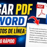 Pegar PDF en Word sin saltos de línea: truco rápido
