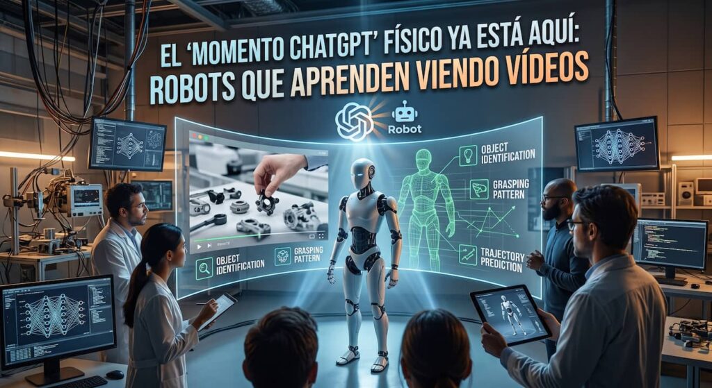 El «Momento ChatGPT» Físico ya está Aquí: Robots que Aprenden Viendo Vídeos