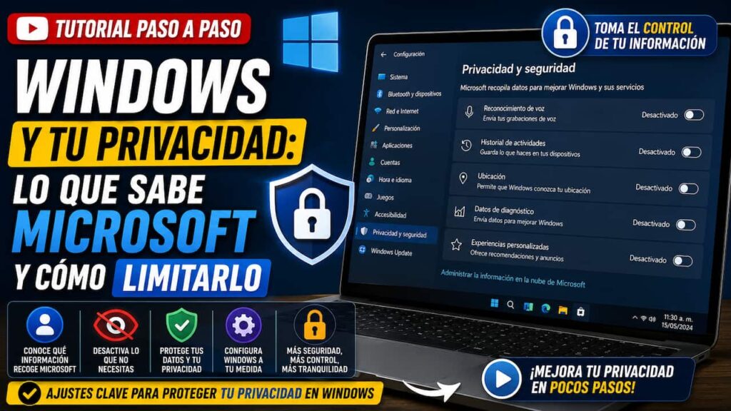 Windows y tu Privacidad: Lo que Sabe Microsoft y Cómo Limitarlo