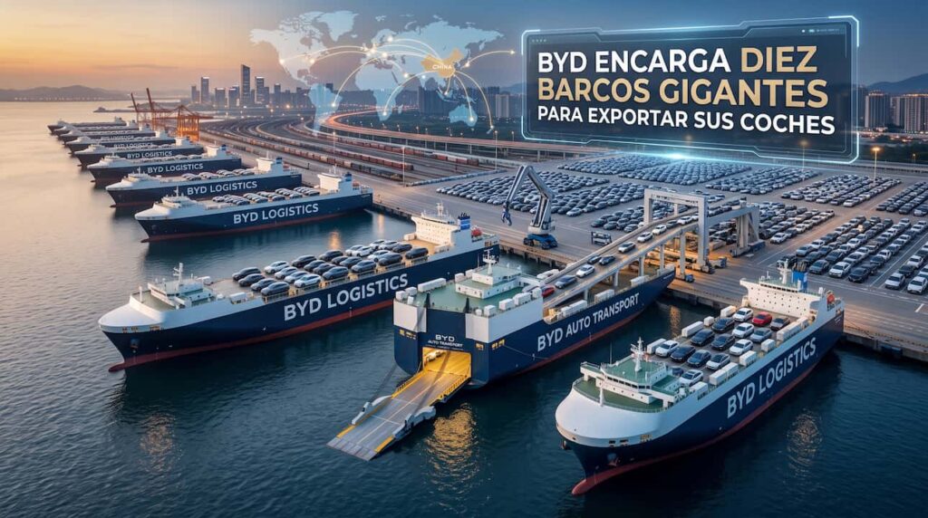 BYD encarga diez barcos gigantes para exportar sus coches