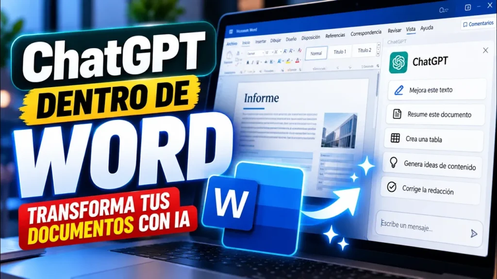 ChatGPT dentro de Word: Transforma tus Documentos con IA