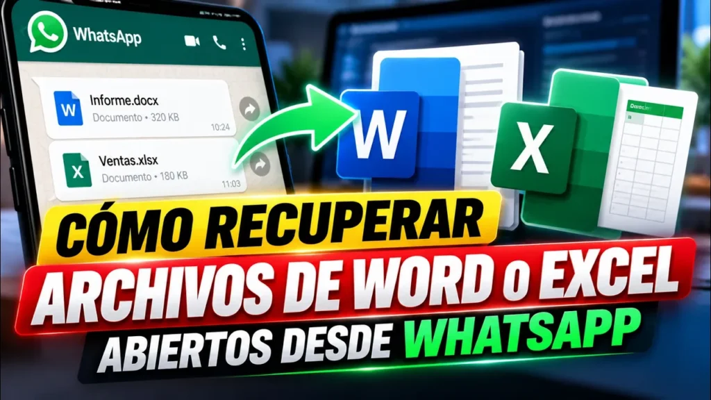 Cómo recuperar archivos de Word o Excel abiertos desde WhatsApp