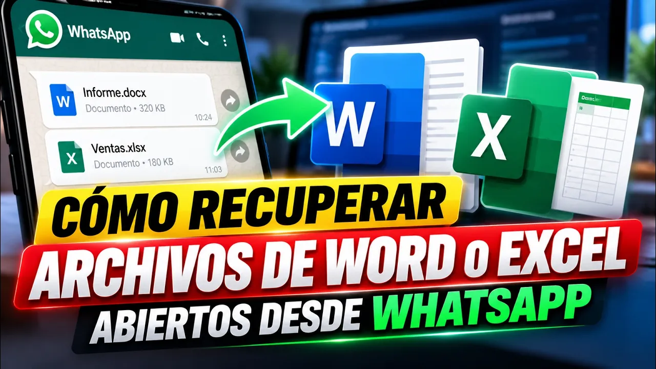 Cómo recuperar archivos de Word o Excel abiertos desde WhatsApp