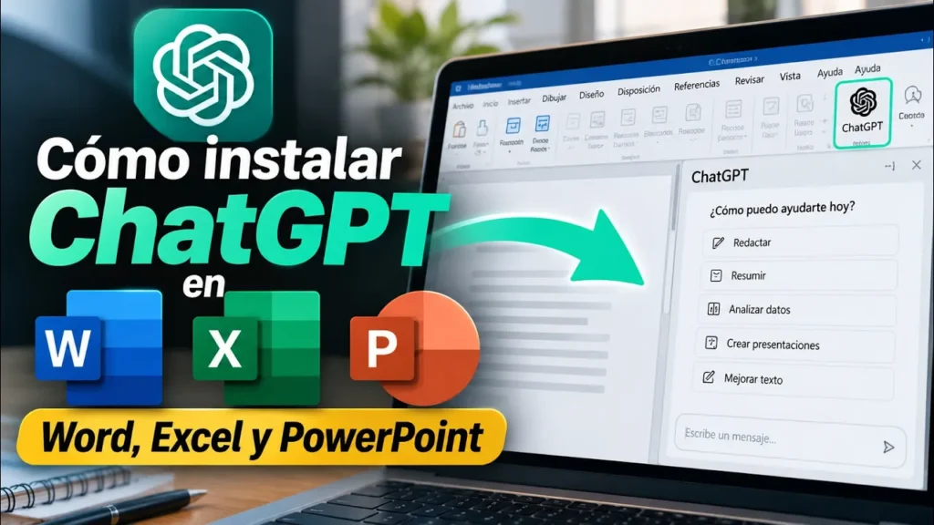 Cómo instalar ChatGPT en Word, Excel y PowerPoint