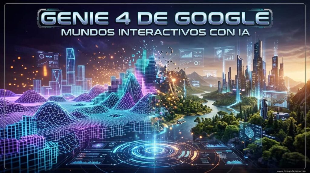 Genie 4 de Google: mundos interactivos con IA
