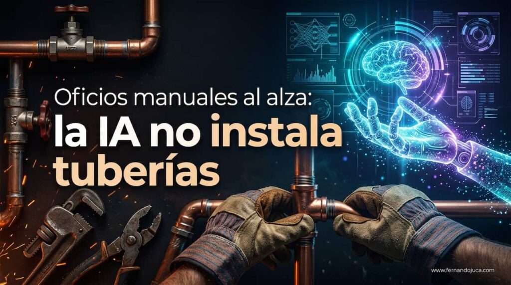 Oficios manuales al alza: la IA no instala tuberías