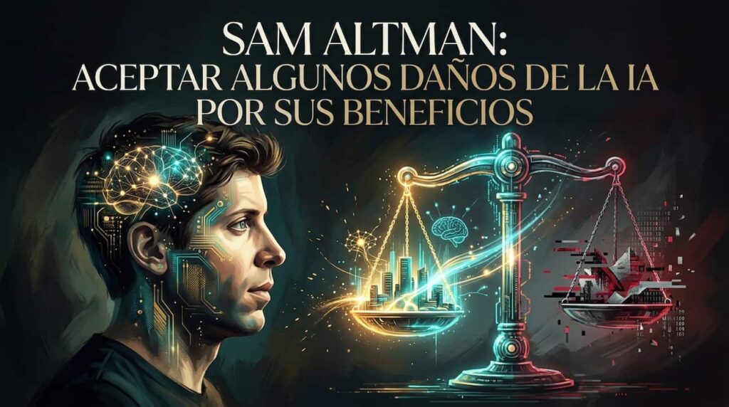 Sam Altman: aceptar algunos daños de la IA por sus beneficios