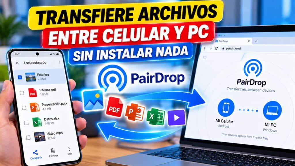 Pasar archivos del celular a la PC sin instalar nada