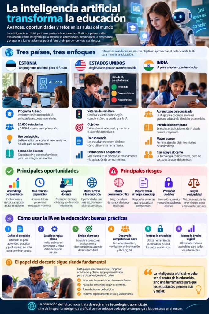 infografia-inteligencia artificial en la educación